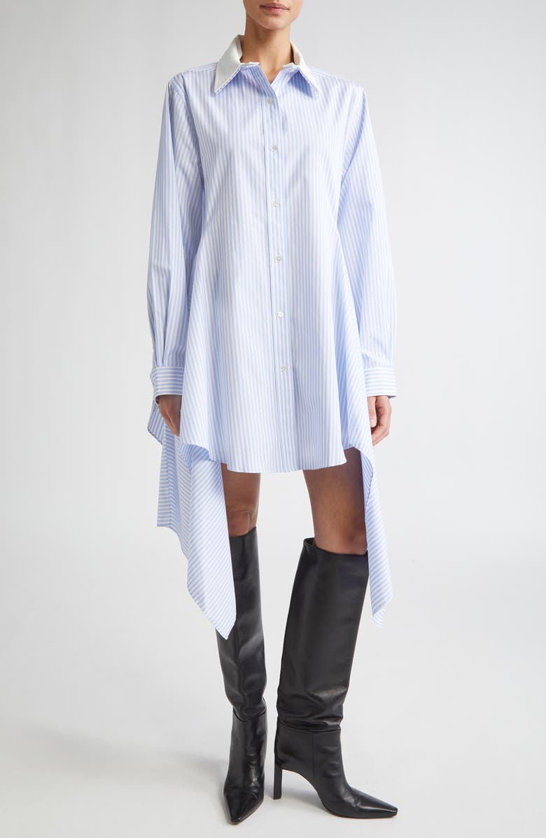 MONSE Cascade Front Stripe Button-Up Shirt, Main, color,