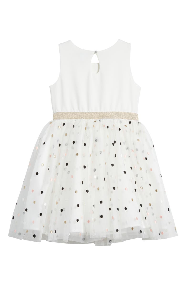 Zunie Kids' Polka Dot Tulle Party Dress, Alternate, color,
