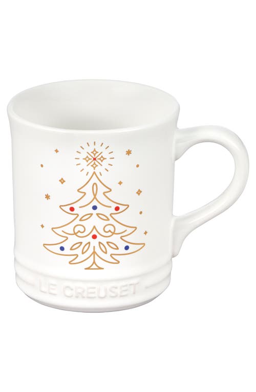 Le Creuset 14-Ounce Snowman Stoneware Mug in Tree 