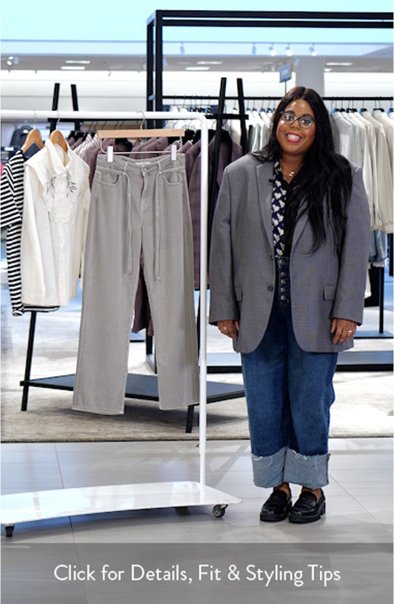 Tie Waist Wide Leg Jeans, sales video thumbnail