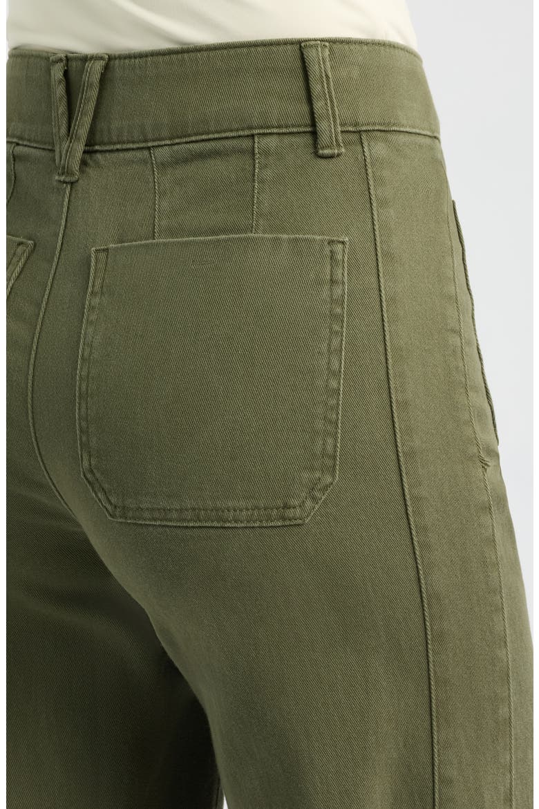 Emma Patch Pocket High Waist Wide Leg Pants, Alternate, color, FOREST MOSS