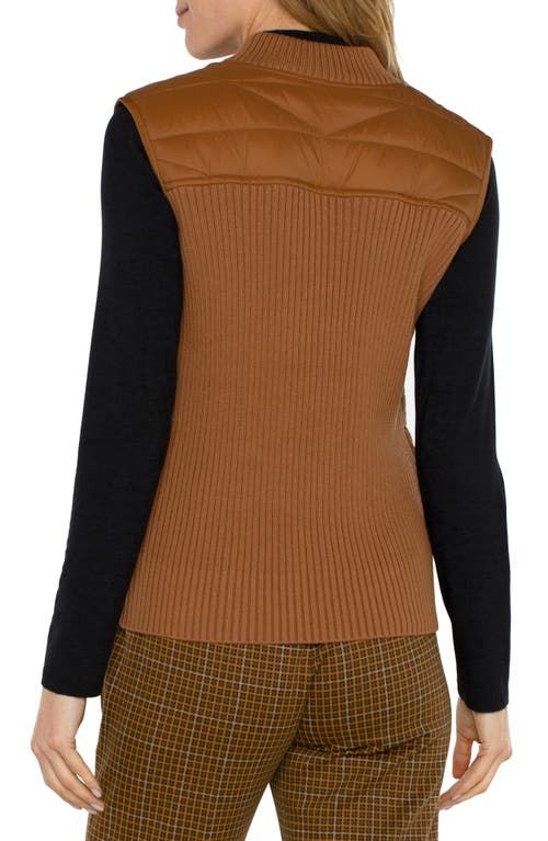 Liverpool Los Angeles Quilted Mixed Media Vest
