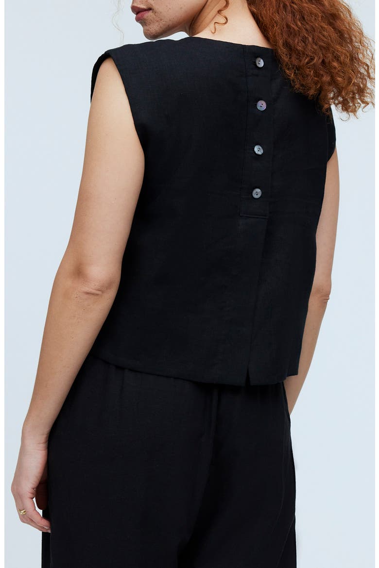Bateau Neck Tank, Alternate, color, TRUE BLACK