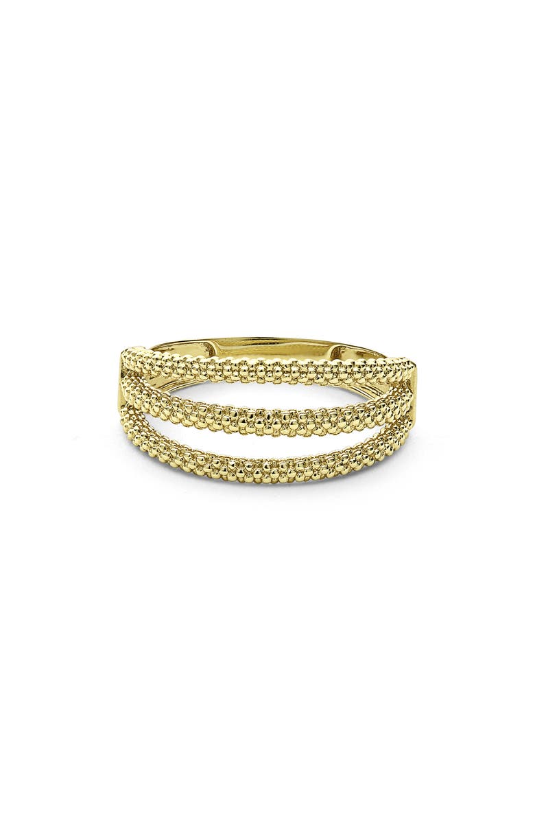 LAGOS Superfine Signature Caviar Stack Ring, Main, color, Gold