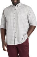 Harbor Bay by DXL Big & Tall Easy-Care Medium Plaid Sport Shirt