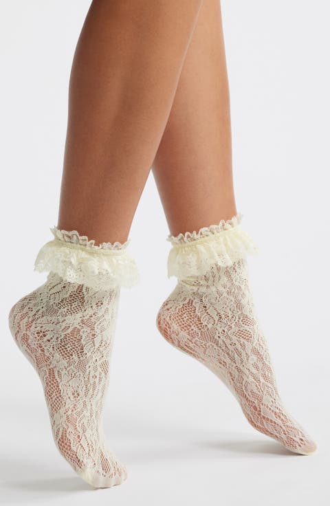 Evangeline Ruffle Lace Ankle Socks