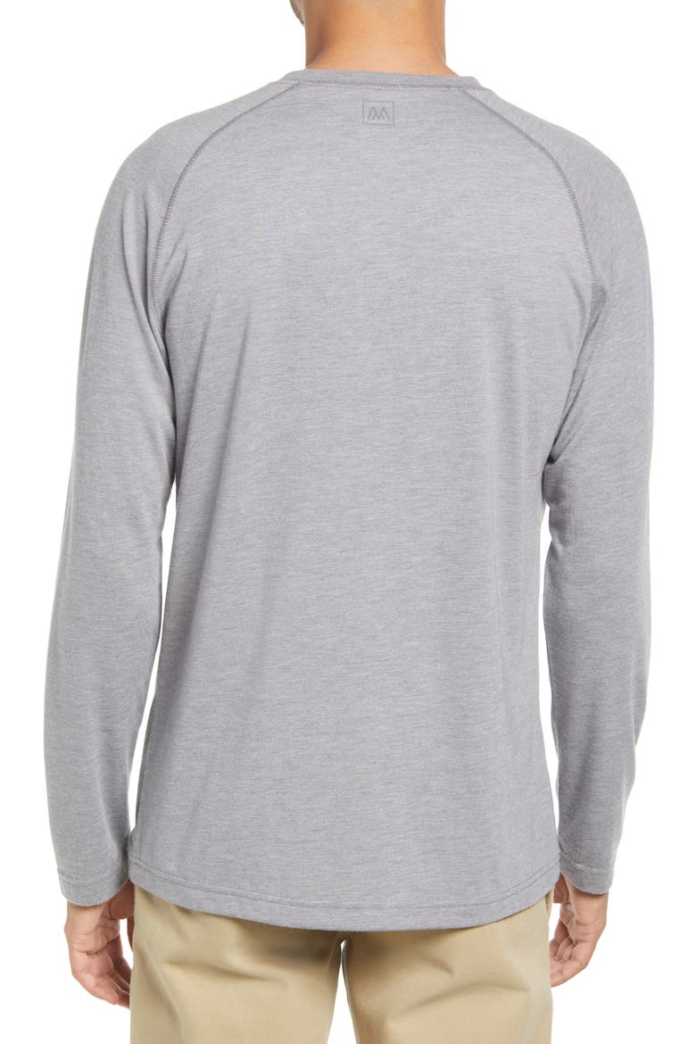 Performance Long Sleeve Henley T-Shirt, Alternate, color, CHARCOAL HEATHER