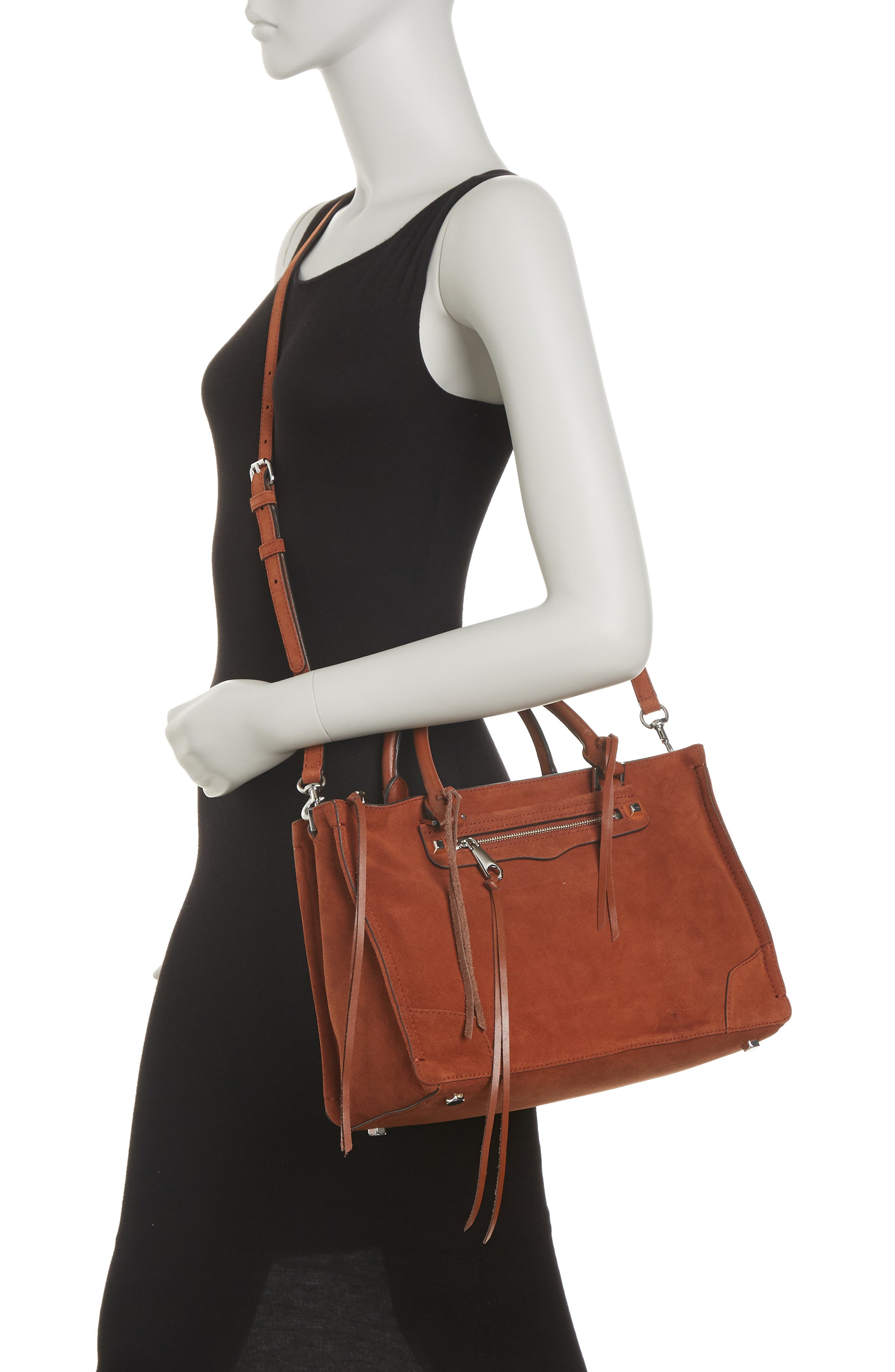 Rebecca Minkoff Regan Leather Satchel Tote, Alternate, color, 