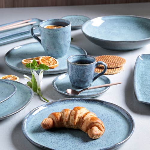 Porto Brasil Coffee Cup & Saucer Set Of 6 In Blue