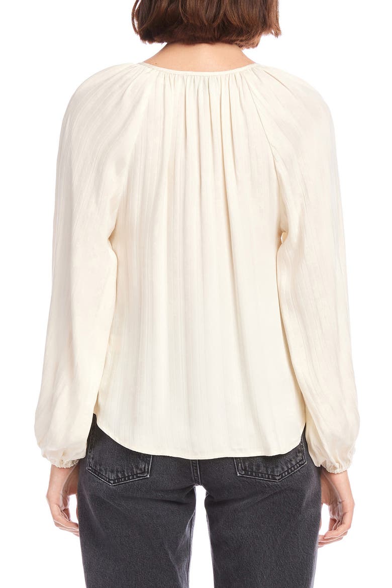 Joplin Stripe Long Sleeve Peasant Top, Alternate, color, CREAM