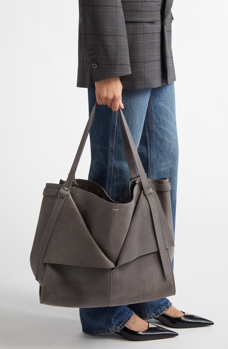 Coperni Cabas Belted Leather Shoulder Bag, Alternate, color,