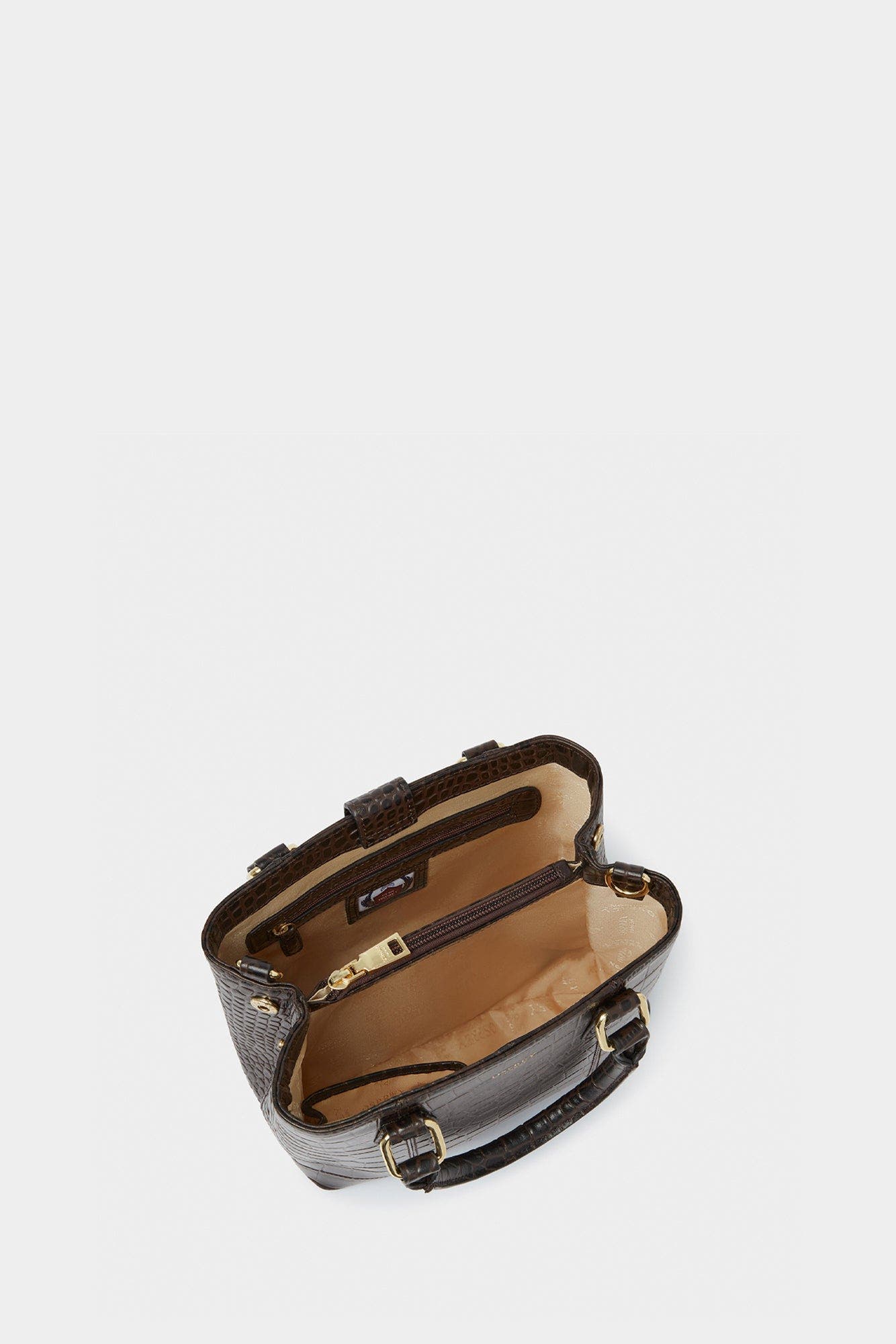 Osprey London The Mini Adaline Leather Grab Bag, Alternate, color, Chocolate