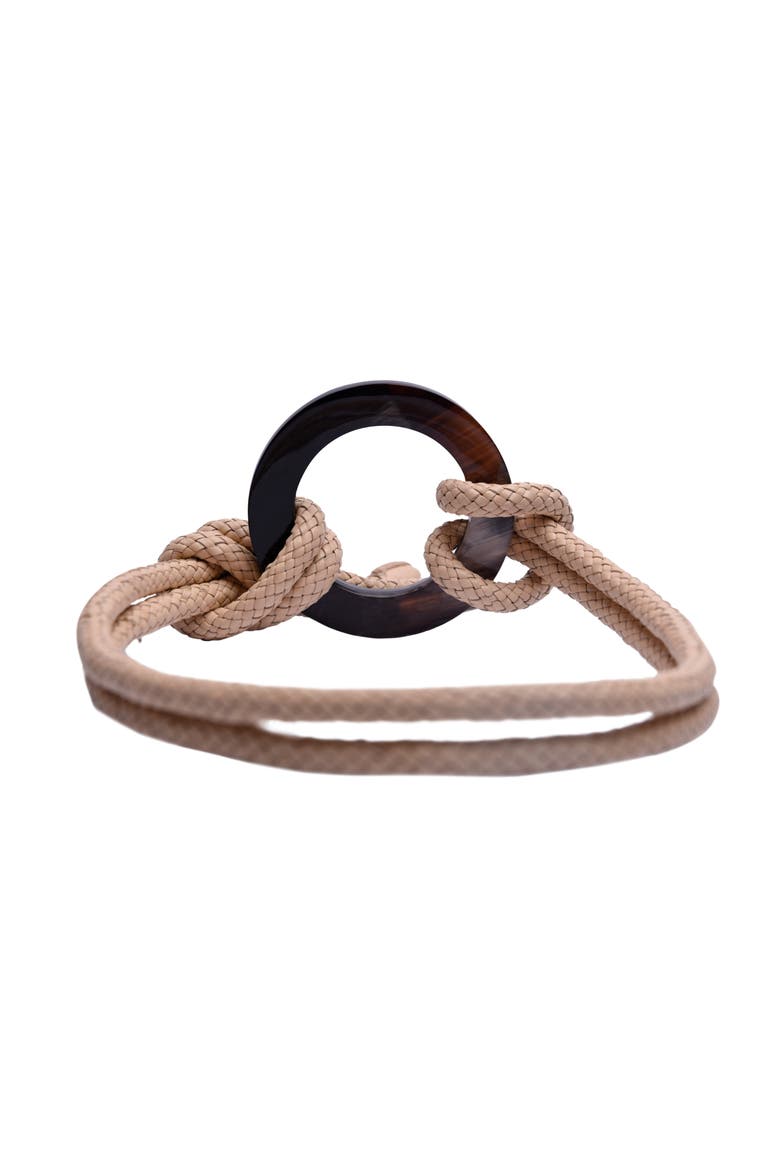Le Knot Leather Belt, Alternate, color, Creme