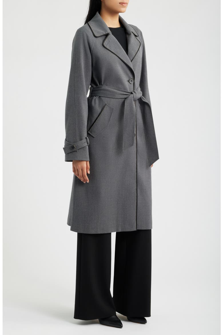 Stretch Gabardine Trench Coat, Alternate, color, CHARCOAL
