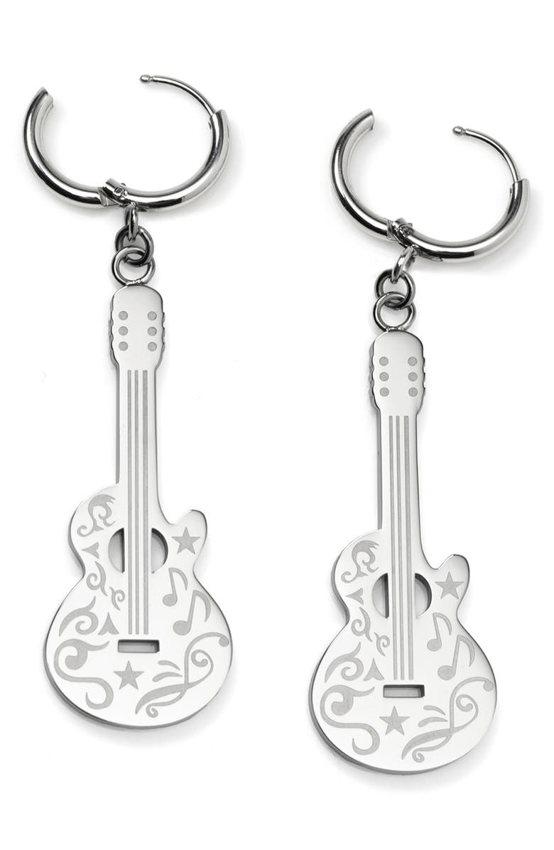 Cufflinks, Inc. Grand Ole Opry Guitar Earrings, Alternate, color, Silver