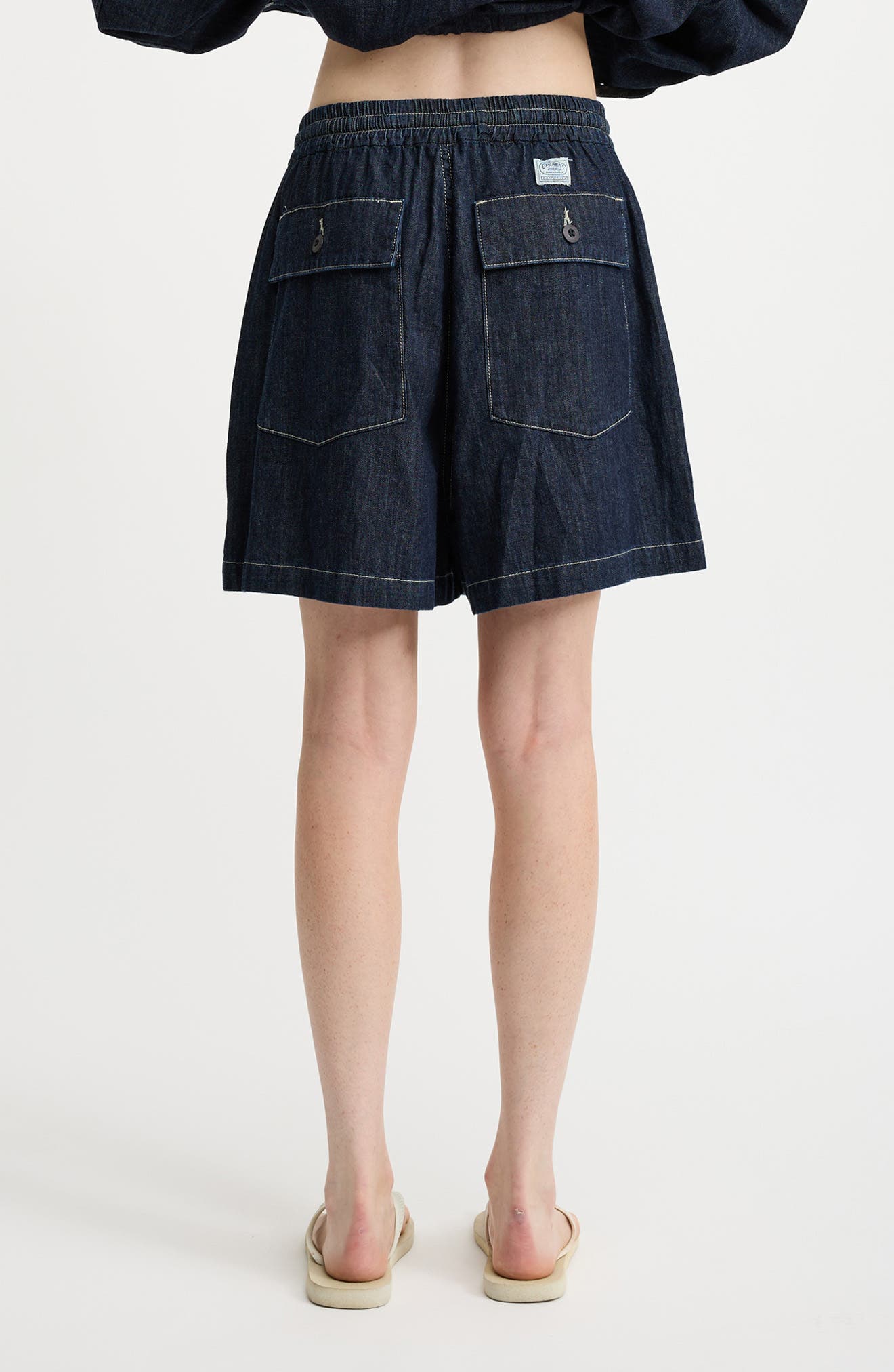 Relaxed Denim Utility Shorts - image 2