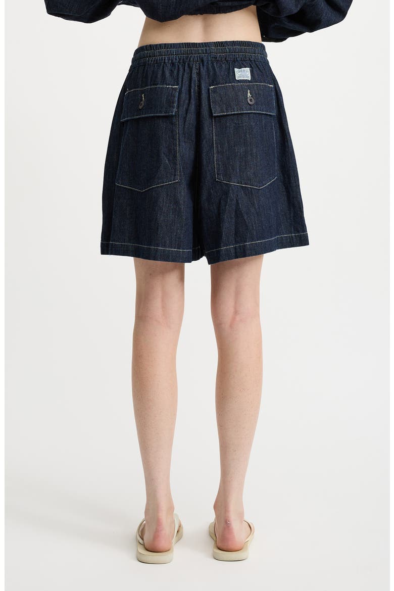 Relaxed Denim Utility Shorts, Alternate, color, DRAPEY RINSE INDIGO