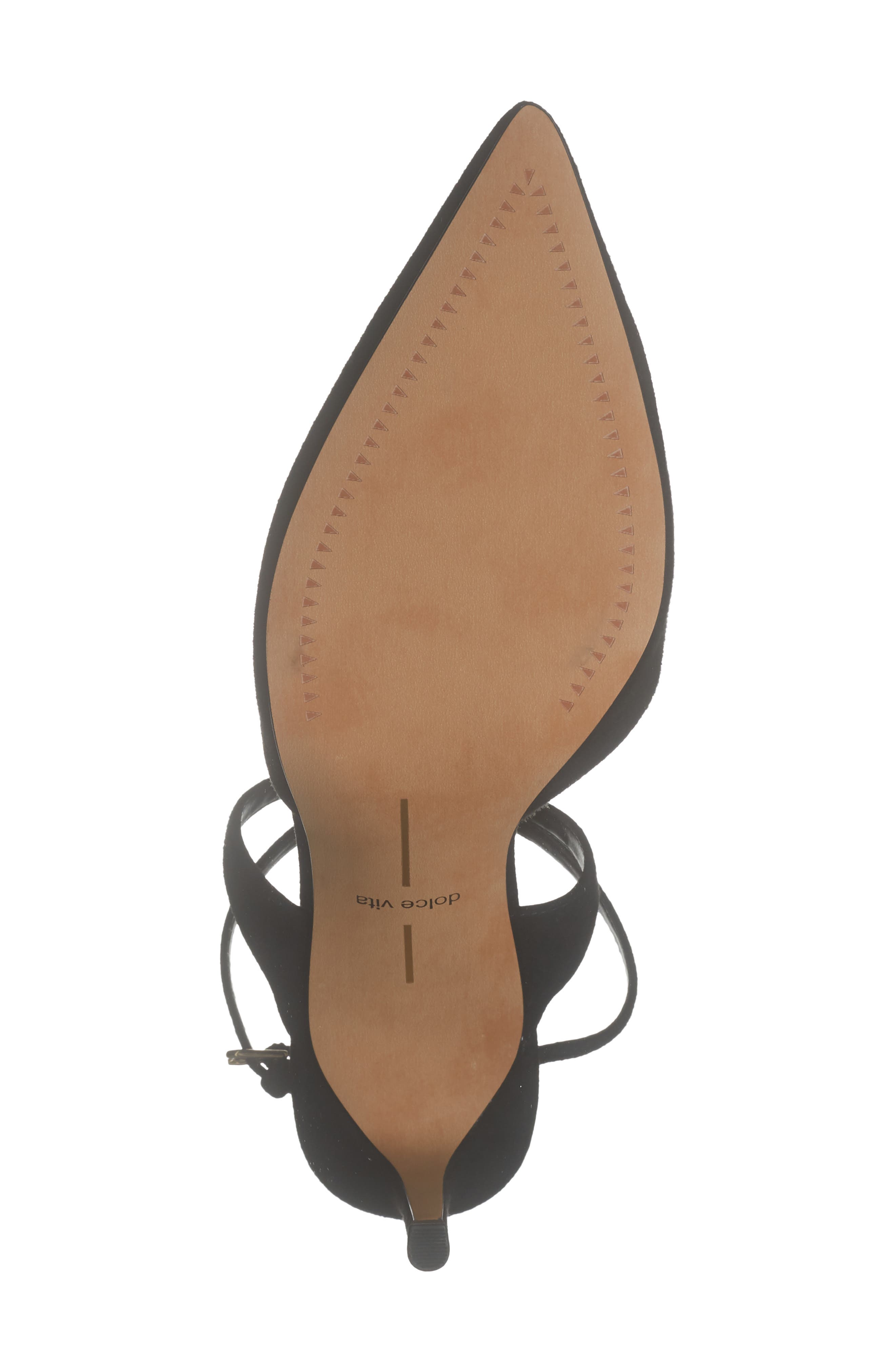 Eliora Pointed Toe Ankle Strap Pump, Alternate, color, ONYX SUEDE