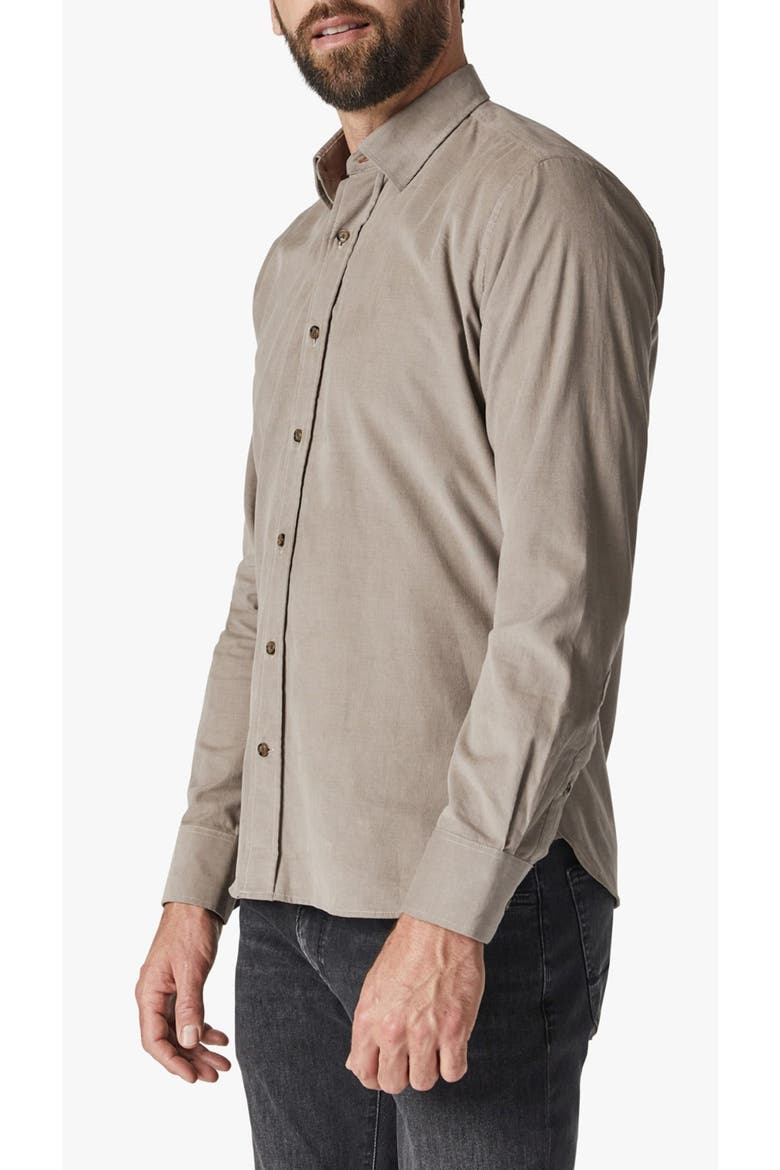 Corduroy Button-Up Shirt, Alternate, color, BEIGE