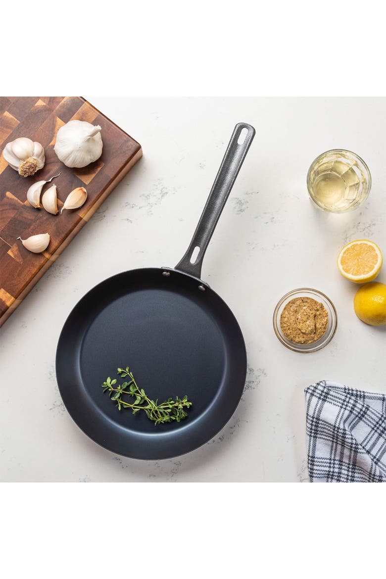 Blue Carbon Steel 10" Frying Pan, Main, color, BLACK