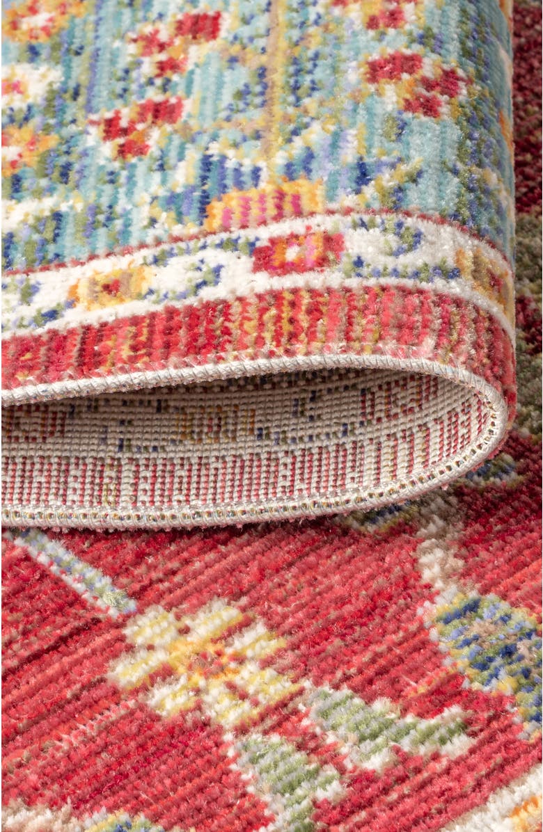 JONATHAN Y India Flower and Vine Burgundy Area Rug, Alternate, color, Burgundy