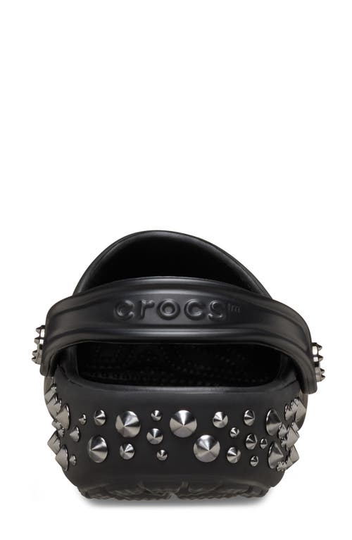 Crocs Studded Classic Clog In Black
