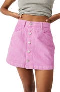 Free People Ray Cotton Corduroy Miniskirt