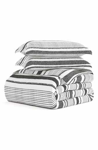 HOMESPUN HOME SPUN Premium Ultra Soft Vintage Stripe Pattern 3-Piece Duvet Cover Set