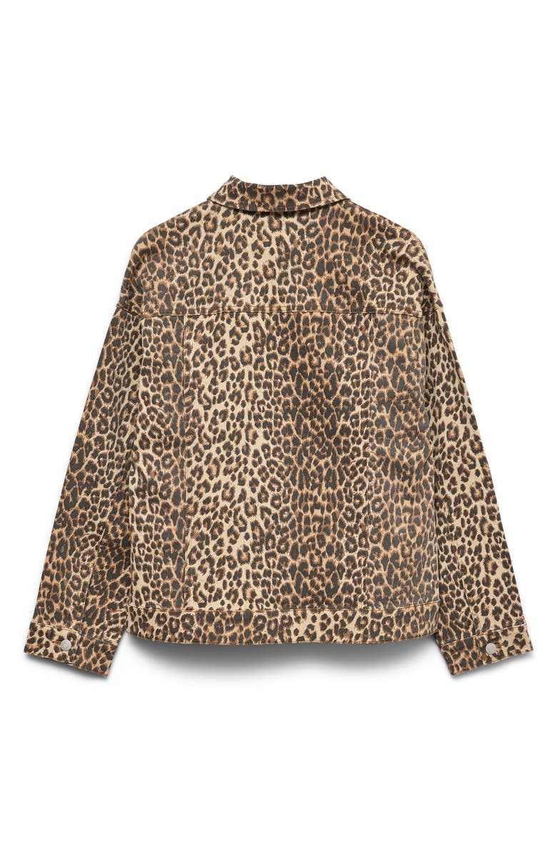 VERO MODA Tessa Oversize Trucker Jacket, Alternate, color, Silver Mink Aopleop