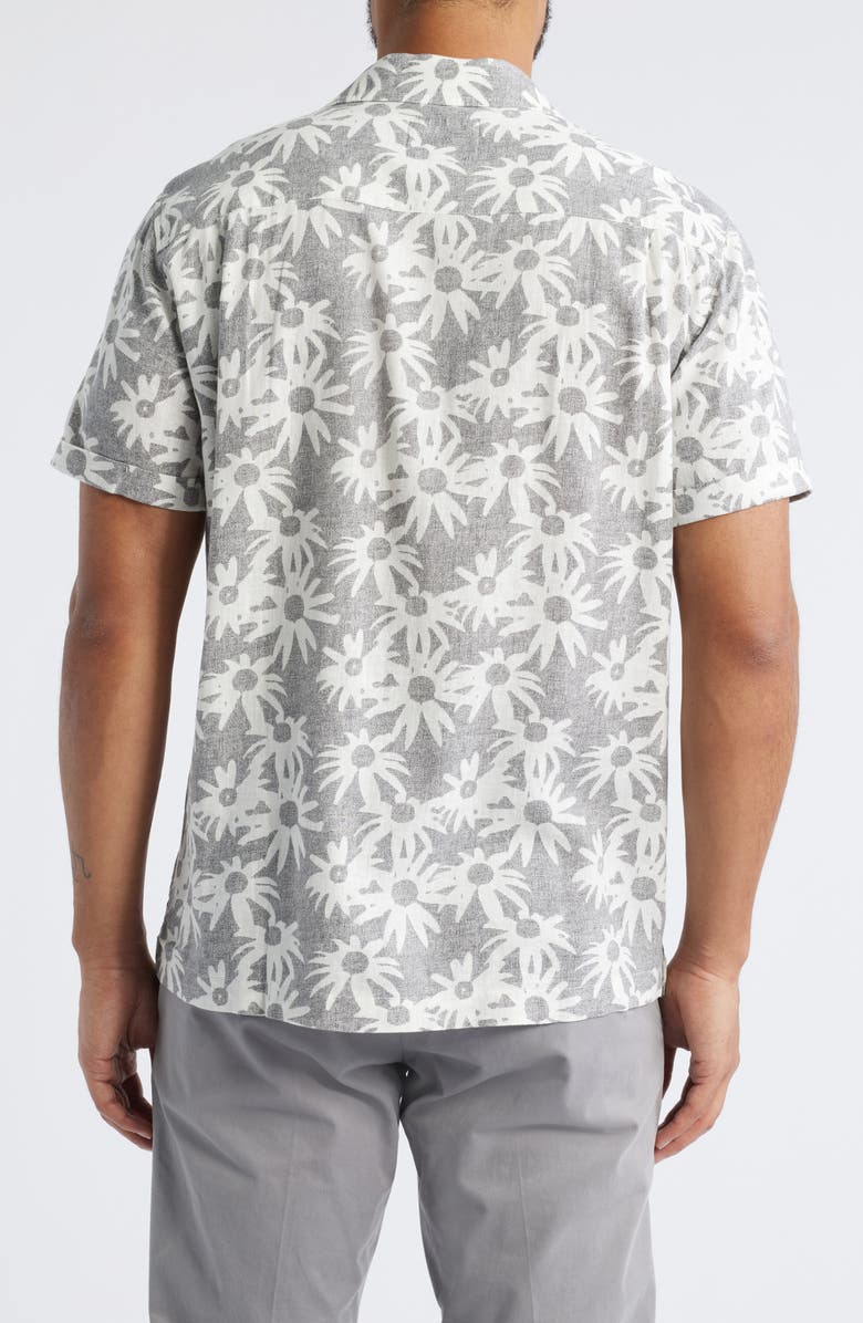 Rails Waimea Short Sleeve Linen Blend Camp Shirt, Alternate, color, Perennial Charcoal