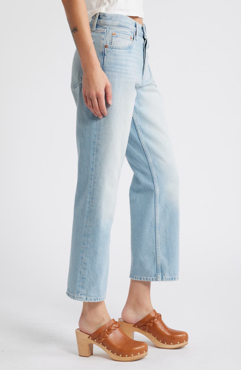 Re/Done Easy High Waist Ankle Straight Leg Jeans, Alternate, color, Faded Artisan