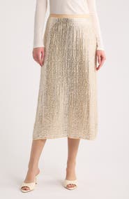 rag & bone Lili Beaded Georgette Midi Skirt