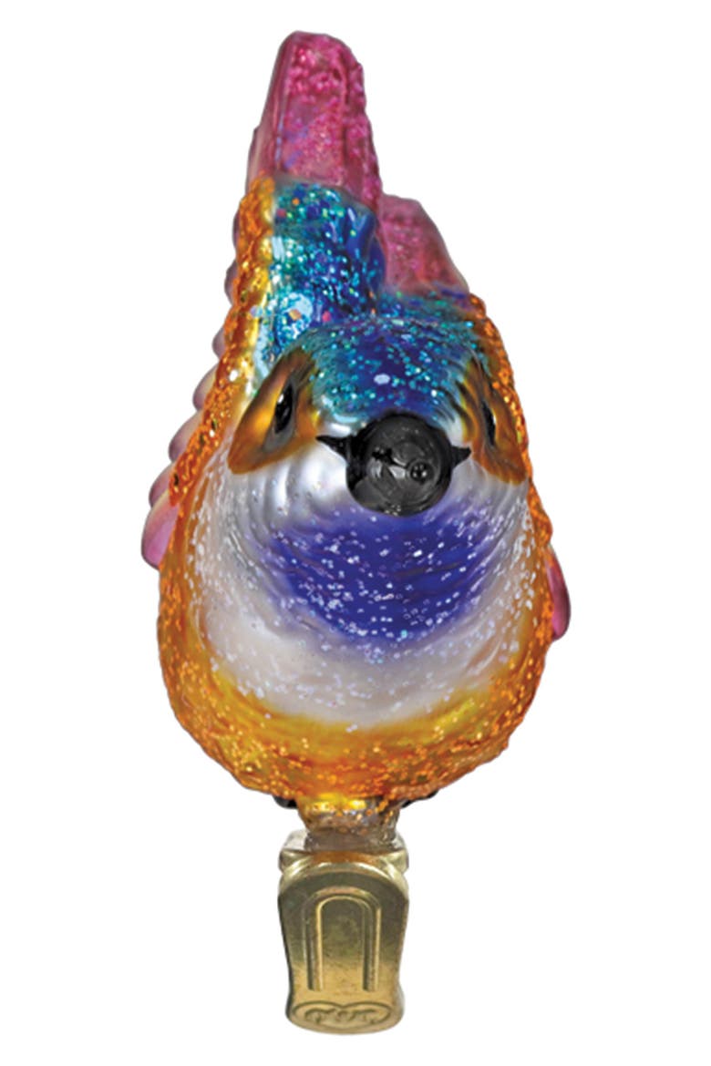 Vibrant Hummingbird Ornament, Alternate, color, BLUE/ GOLD MULTI
