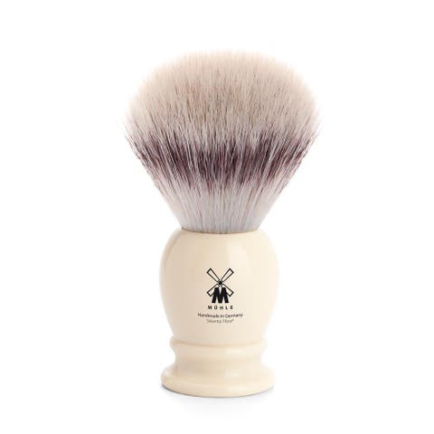 Classic Large Faux Ivory Silvertip Fiber Shaving Brush