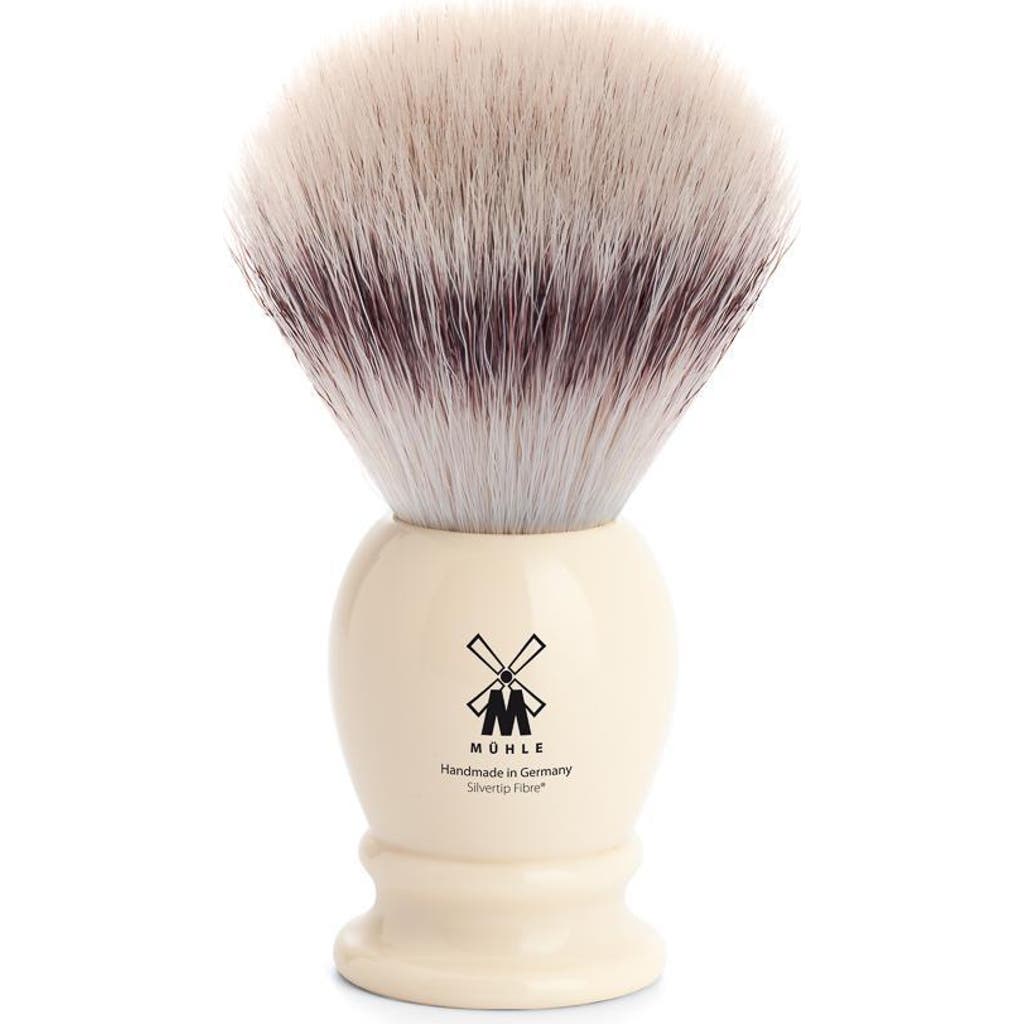 Mühle Classic Large Faux Ivory Silvertip Fiber Shaving Brush In White