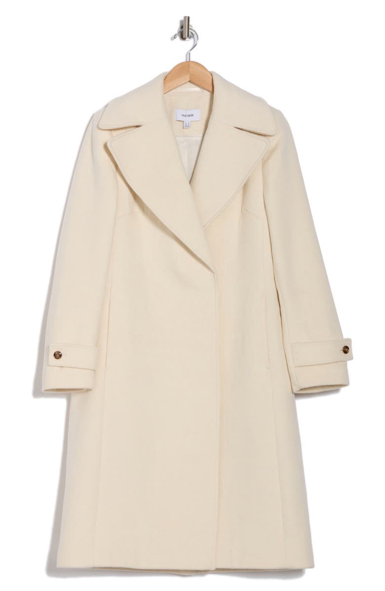 Reiss Structured Wool Blend Coat, Alternate, color,
