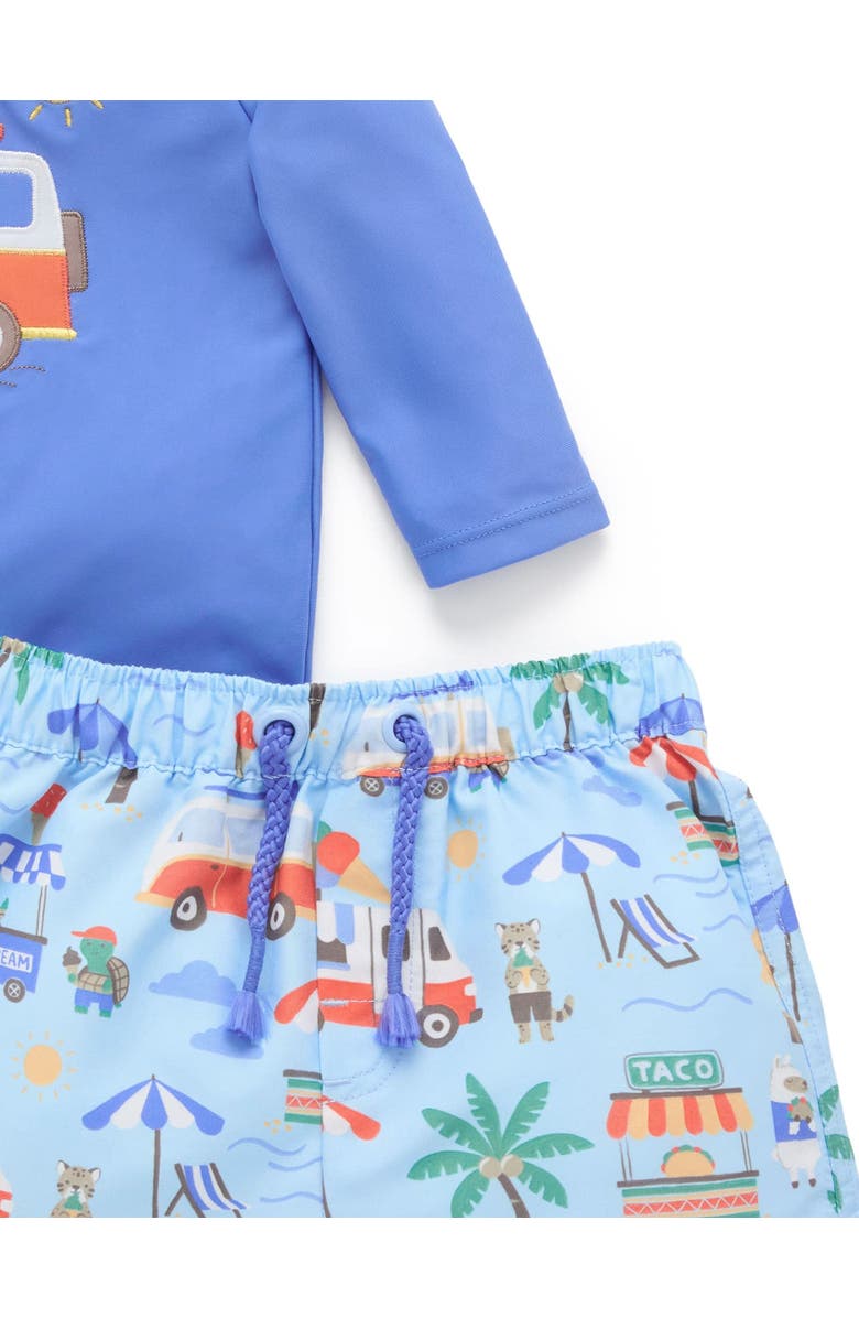 Purebaby Board Short & Rashie Swim Set, Alternate, color, Cancun Print