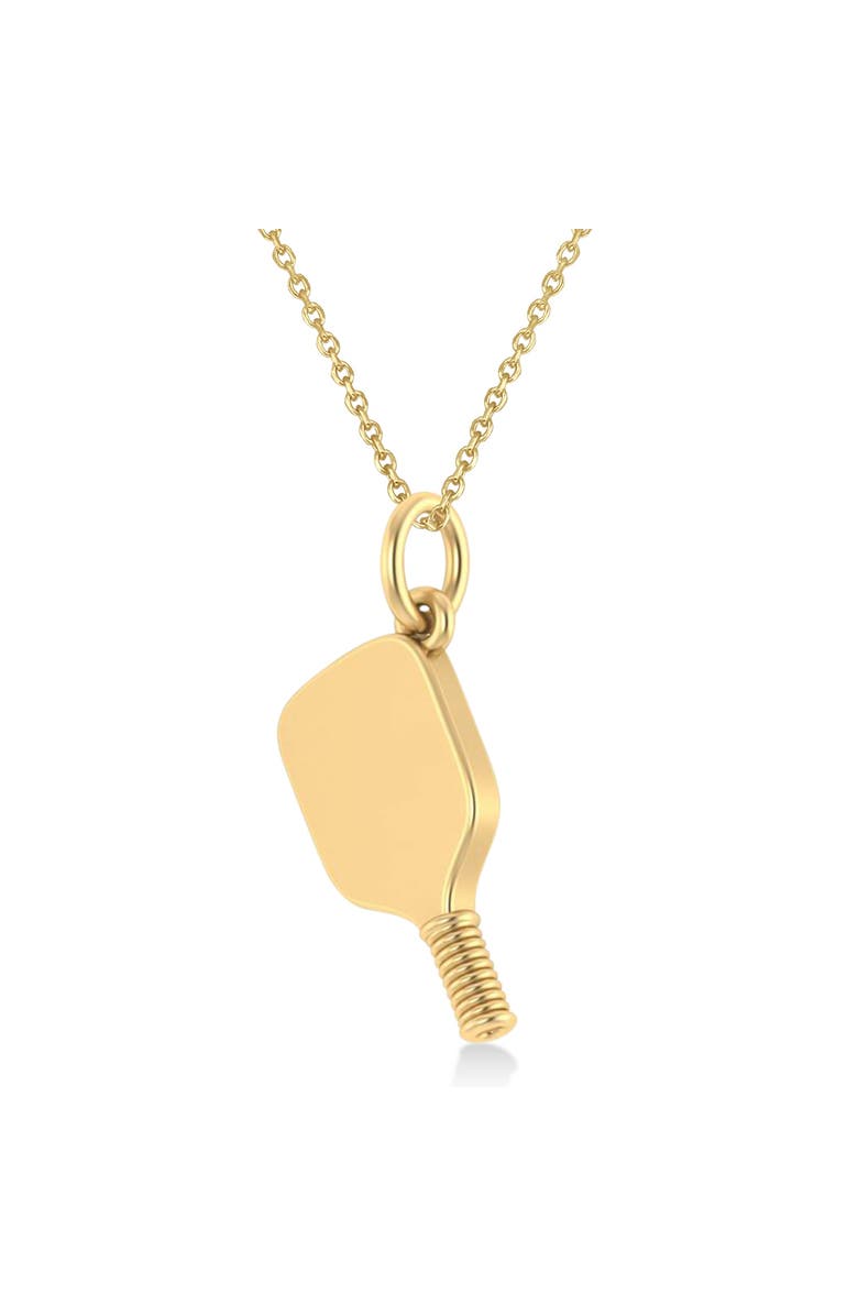 ALLUREZ Large Pickleball Paddle Pendant Necklace 14k, Alternate, color, Yellow Gold
