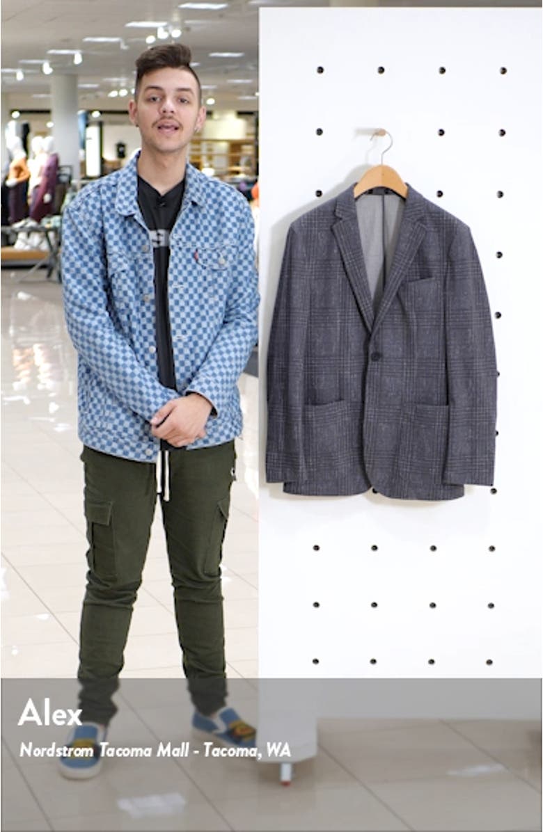 Slim Fit Crosshatch Performance Blazer, sales video thumbnail