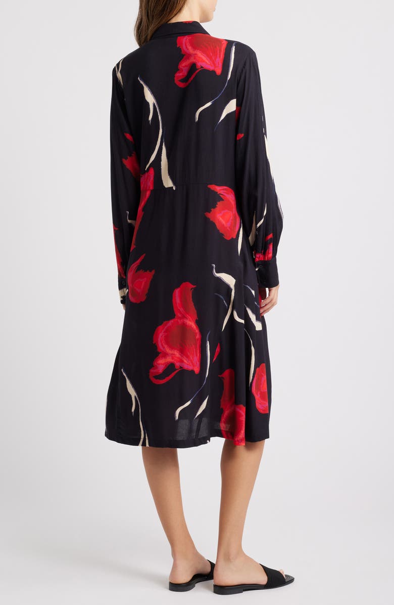 Masai Copenhagen Nadia Floral Long Sleeve Midi Shirtdress, Alternate, color,