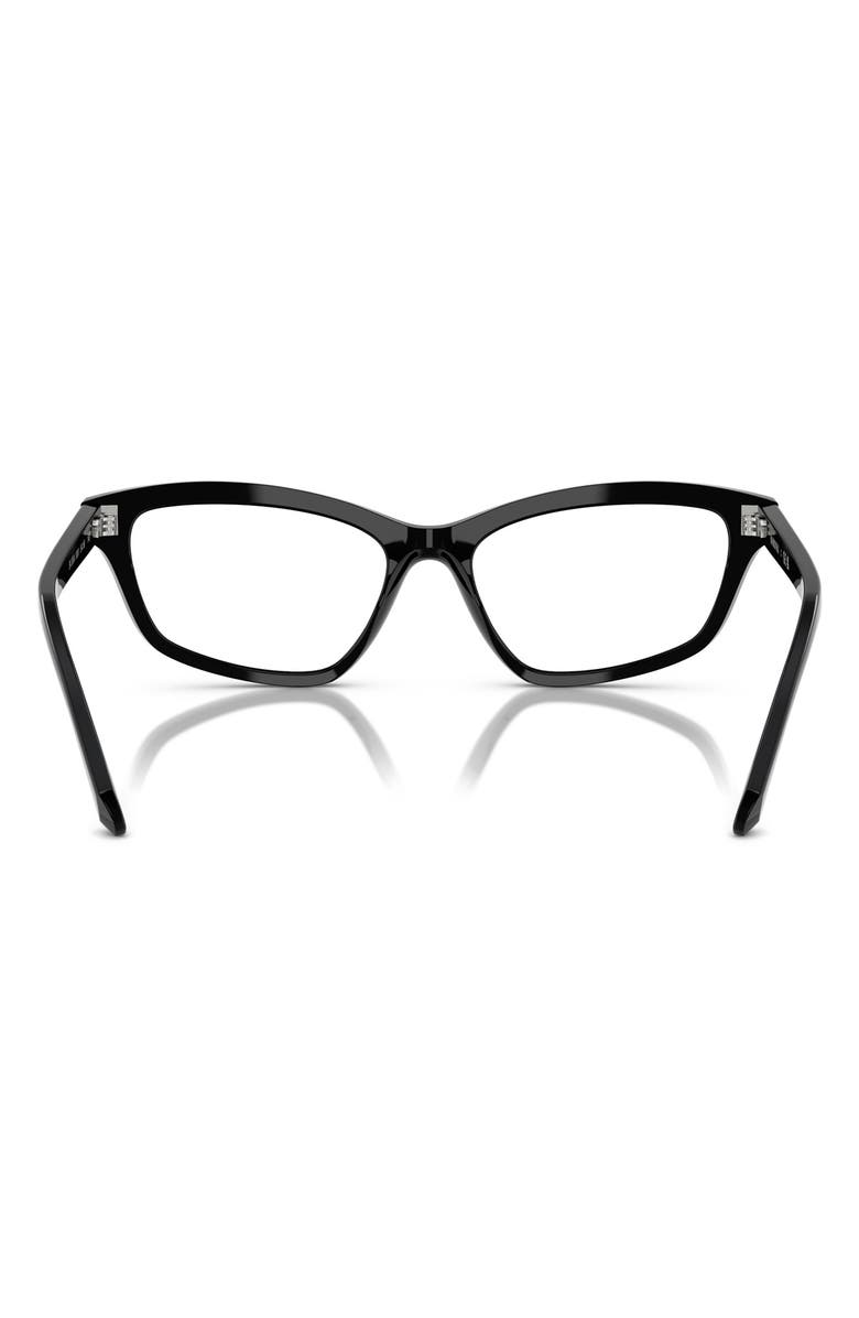 Swarovski 52mm Irregular Optical Glasses, Alternate, color, Black