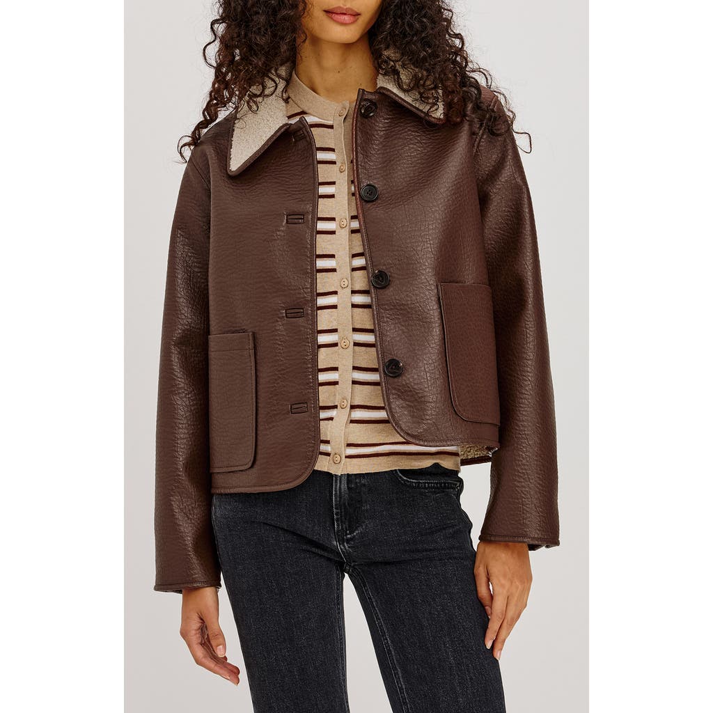 Rails Terra Faux Leather Jacket In Brown