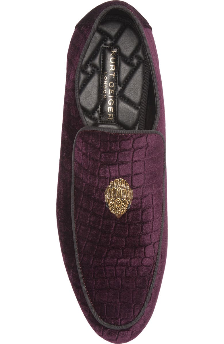 Kurt Geiger London Hugh Eagle Velvet Loafer, Alternate, color,
