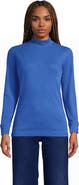 Lands' End Relaxed Cotton Long Sleeve Mock Turtleneck