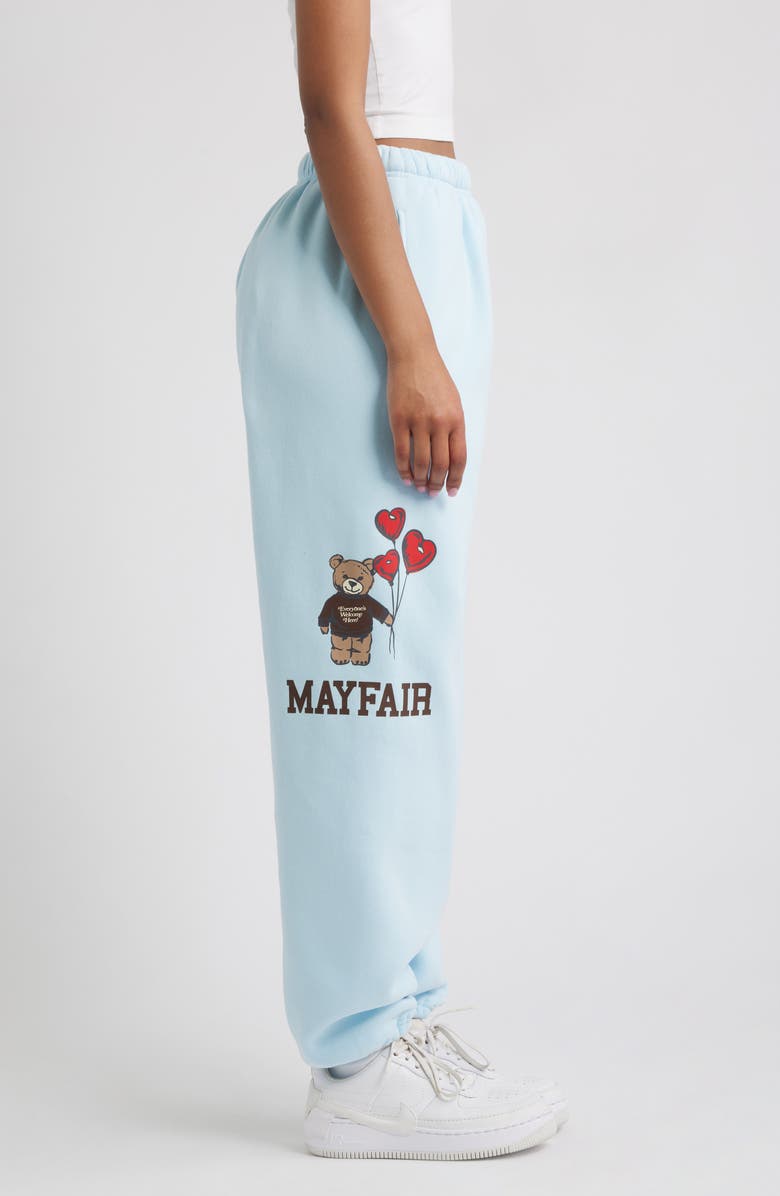 THE MAYFAIR GROUP Bear Fleece Graphic Joggers, Alternate, color, Blue