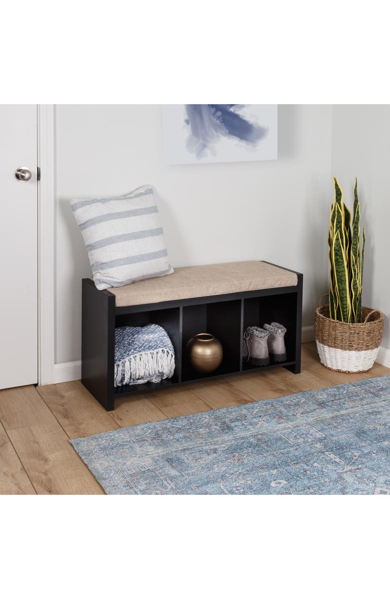 HONEY-CAN-DO 3-Cube Storage Bench, Alternate, color,