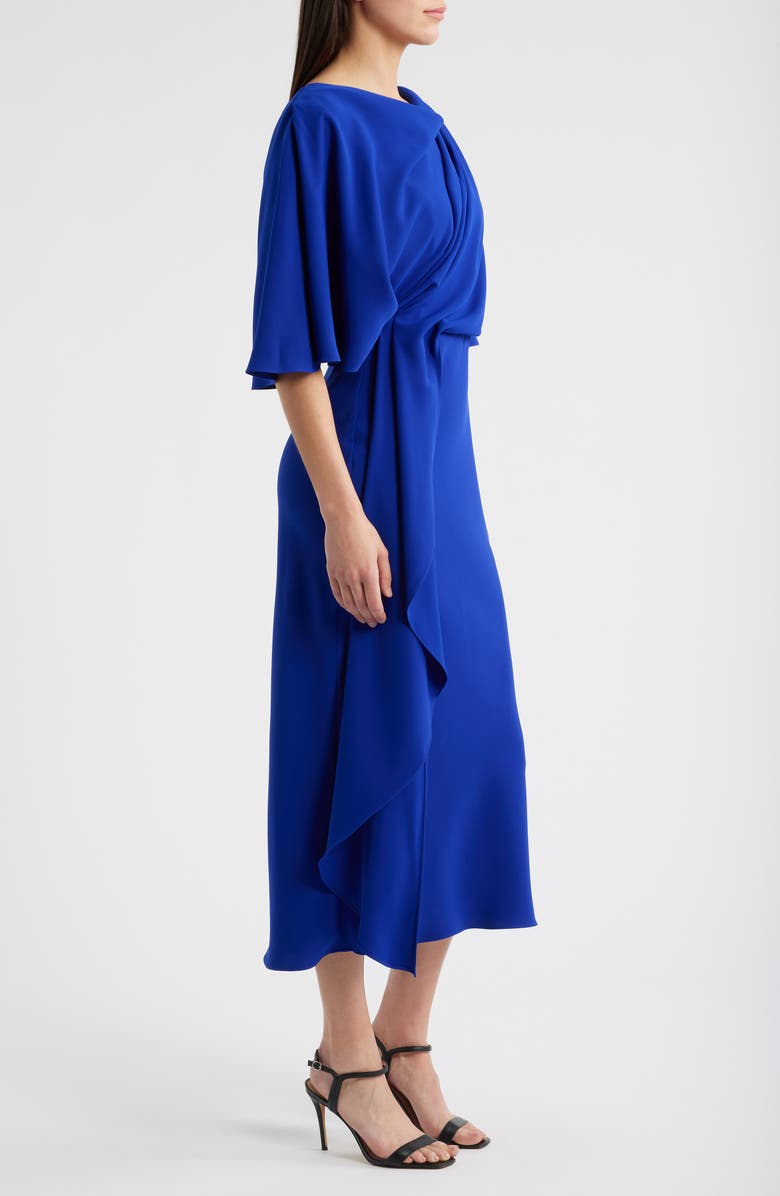 Amsale Drape Bodice Cocktail Dress, Alternate, color, Cobalt