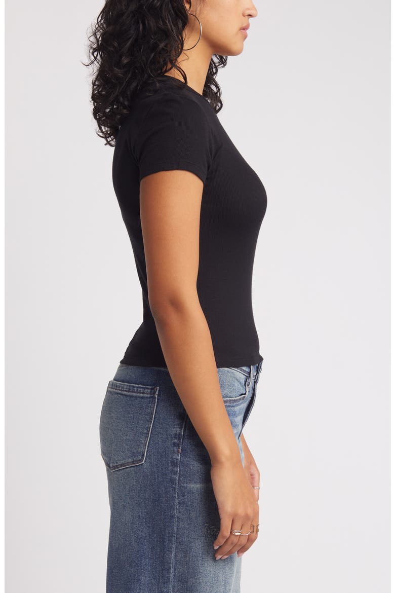 Rib T-Shirt, Alternate, color, BLACK