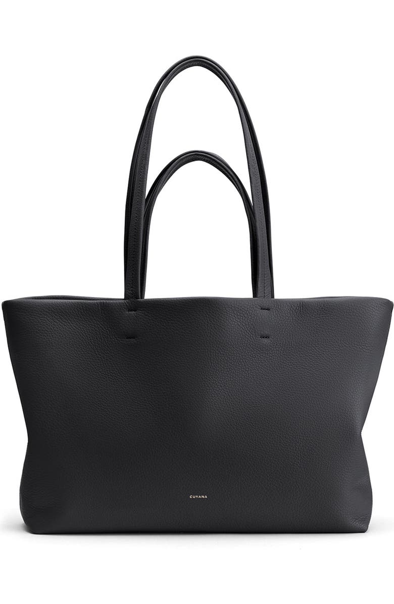 Cuyana Small Easy Tote, Main, color, Black