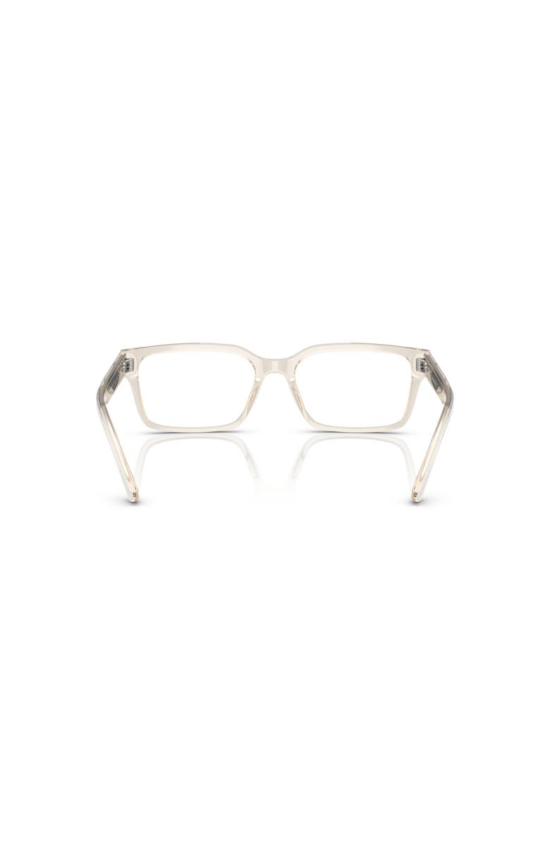 Emporio Armani 53mm Rectangle optical glasses, Alternate, color, Transparent
